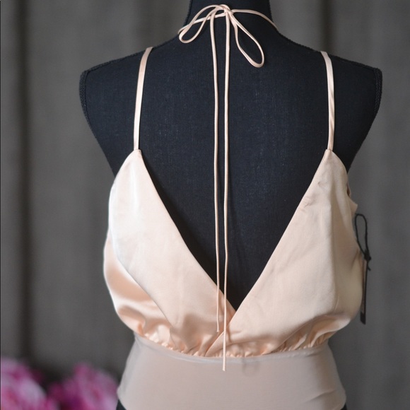 Blush Satin Bodysuit - Picture 5 of 6